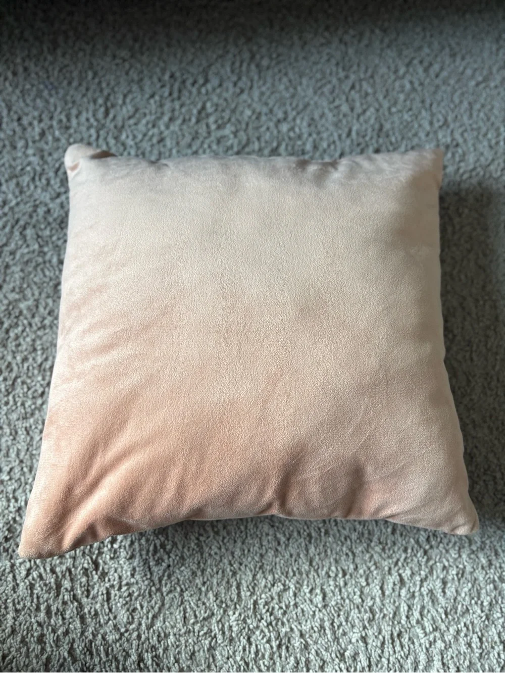 Soft Peach Velvet Throw Pillow